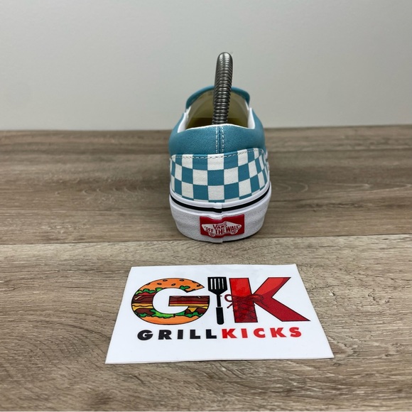 Vans Women’s/Kids Classic Slip-On Checkerboard Delphinium Blue - Picture 2 of 5